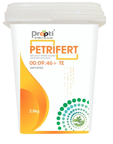 Petrifert 00-09-46 water soluble fertilizer high potassium crop nutrition fruit quality yield