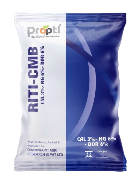 Riti CMB chelated micronutrient calcium magnesium boron fertilizer improves flowering fruit setting crop quality